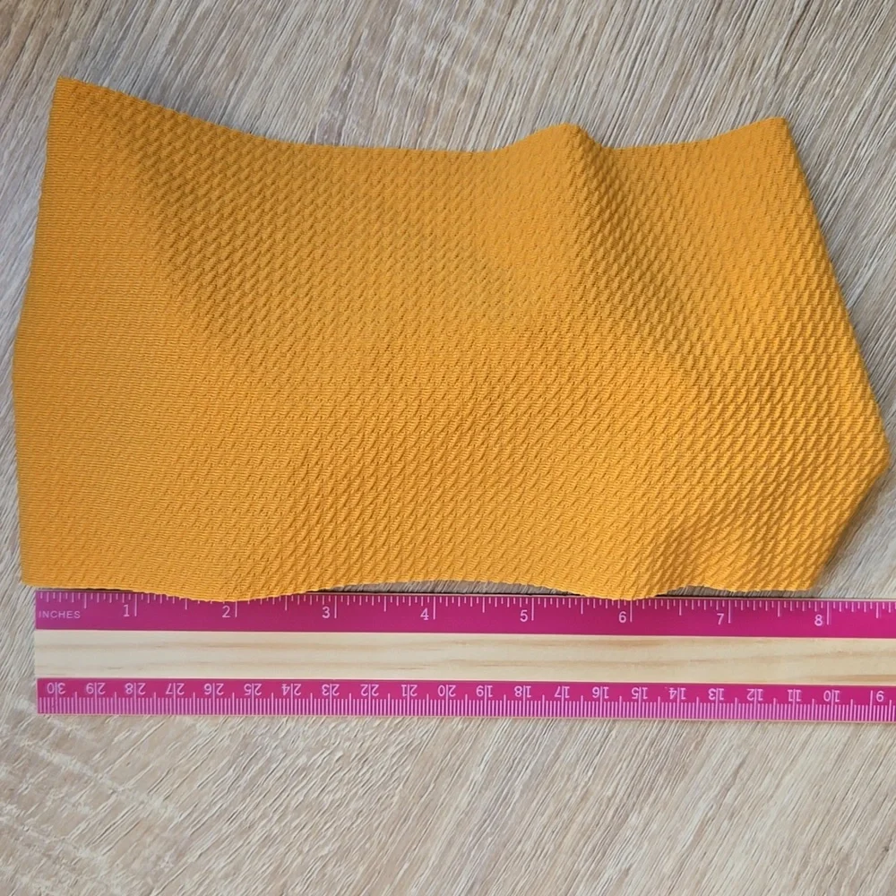 Baby Girl Mustard Yellow Big Bow Waffle Knit Headwrap Oversized Bowknot Headband